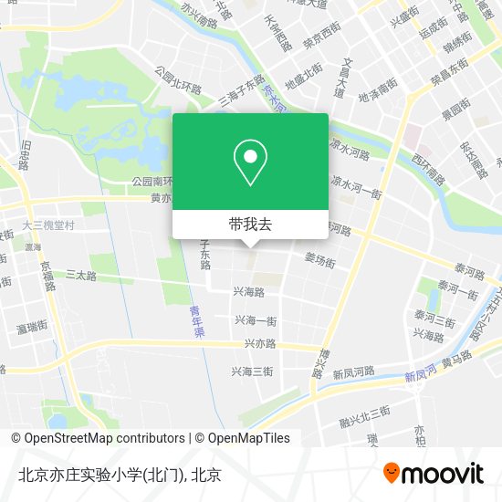 北京亦庄实验小学(北门)地图