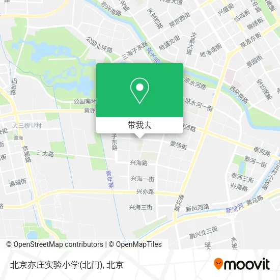 北京亦庄实验小学(北门)地图