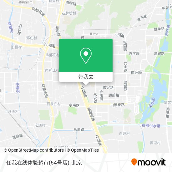 任我在线体验超市(54号店)地图