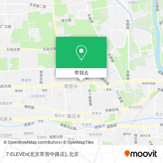 7-ELEVEn(北京常营中路店)地图