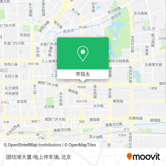 团结湖大厦-地上停车场地图