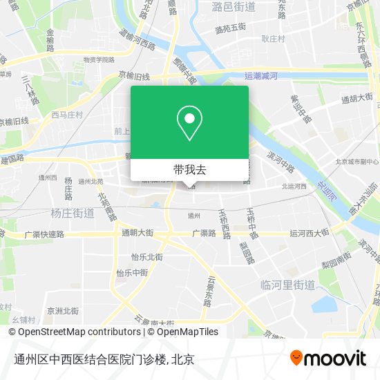 通州区中西医结合医院门诊楼地图