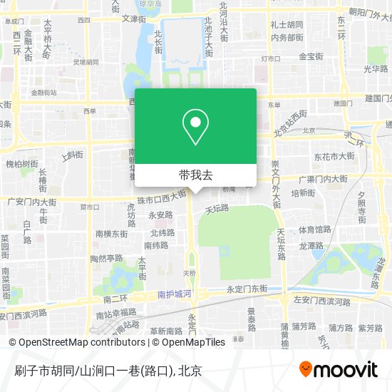 刷子市胡同/山涧口一巷(路口)地图