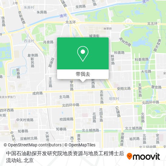 中国石油勘探开发研究院地质资源与地质工程博士后流动站地图