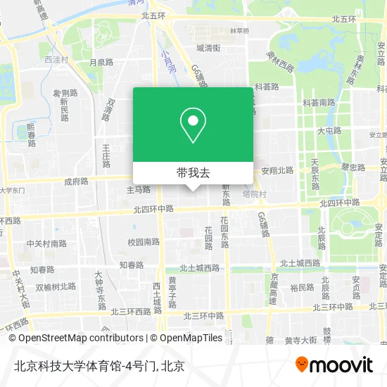 北京科技大学体育馆-4号门地图