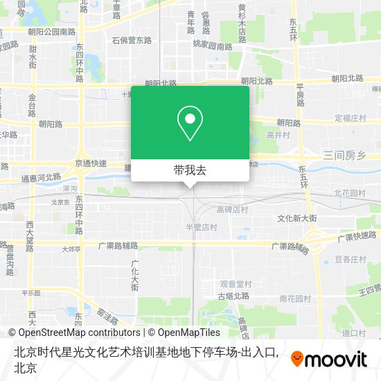 北京时代星光文化艺术培训基地地下停车场-出入口地图