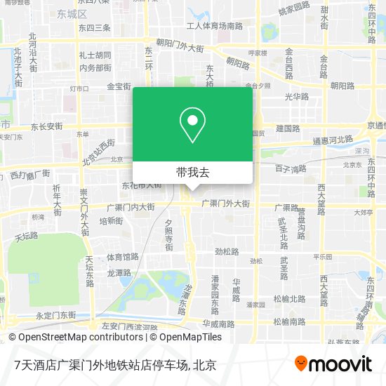 7天酒店广渠门外地铁站店停车场地图
