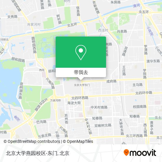 北京大学燕园校区-东门地图