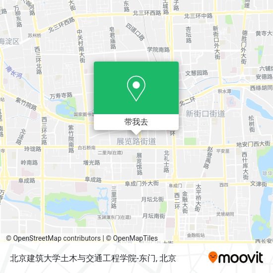 北京建筑大学土木与交通工程学院-东门地图