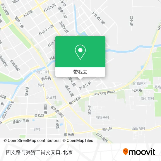 四支路与兴贸二街交叉口地图