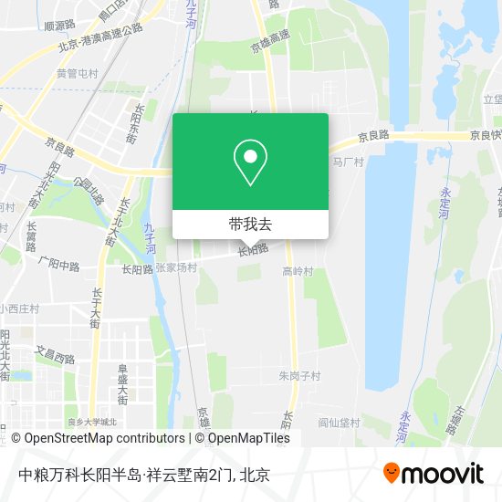 中粮万科长阳半岛·祥云墅南2门地图