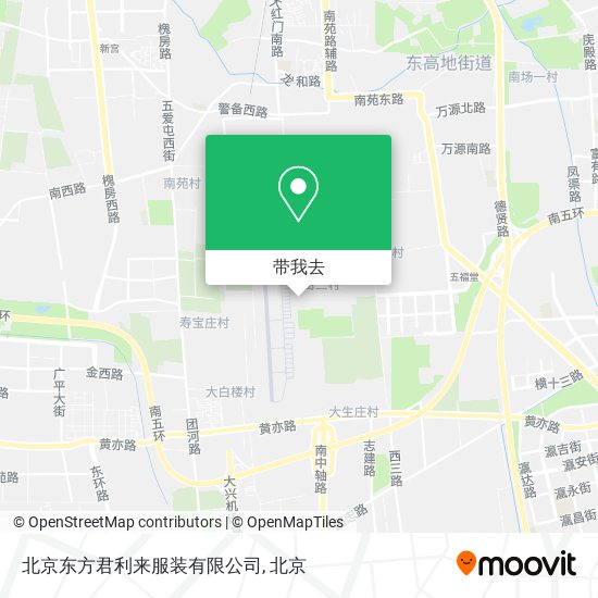 北京东方君利来服装有限公司地图