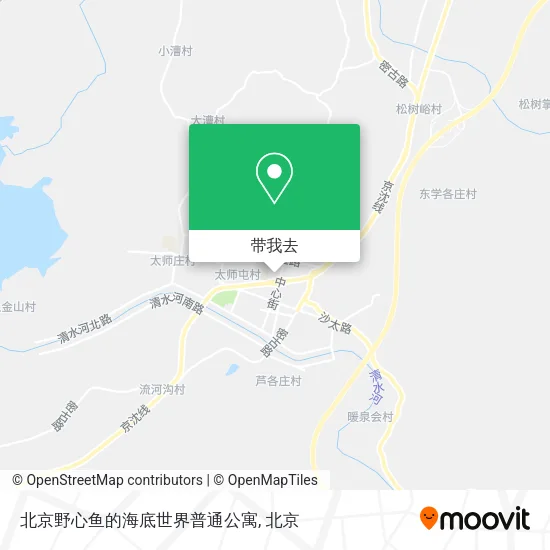 北京野心鱼的海底世界普通公寓地图