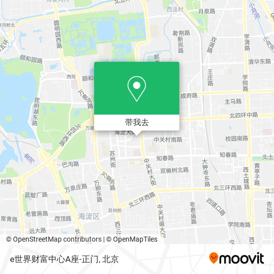 e世界财富中心A座-正门地图