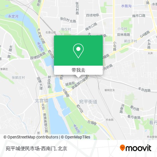 宛平城便民市场-西南门地图