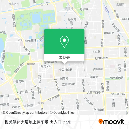 搜狐媒体大厦地上停车场-出入口地图