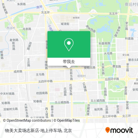 物美大卖场志新店-地上停车场地图