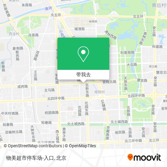 物美超市停车场-入口地图