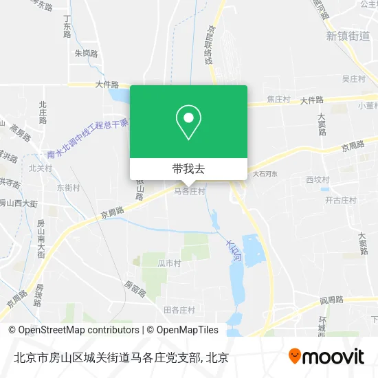 北京市房山区城关街道马各庄党支部地图