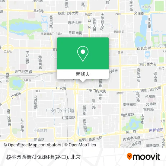 核桃园西街/北线阁街(路口)地图