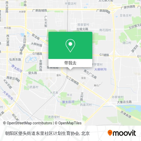 朝阳区垡头街道东里社区计划生育协会地图