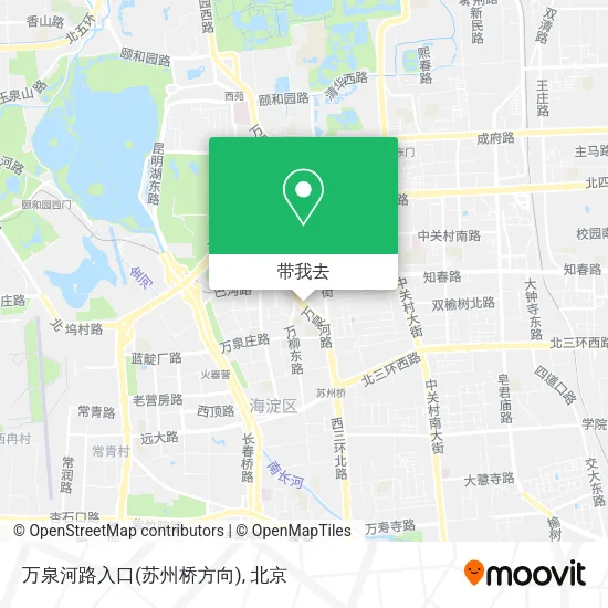 万泉河路入口(苏州桥方向)地图