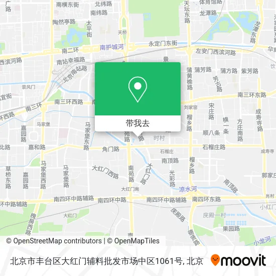 北京市丰台区大红门辅料批发市场中区1061号地图