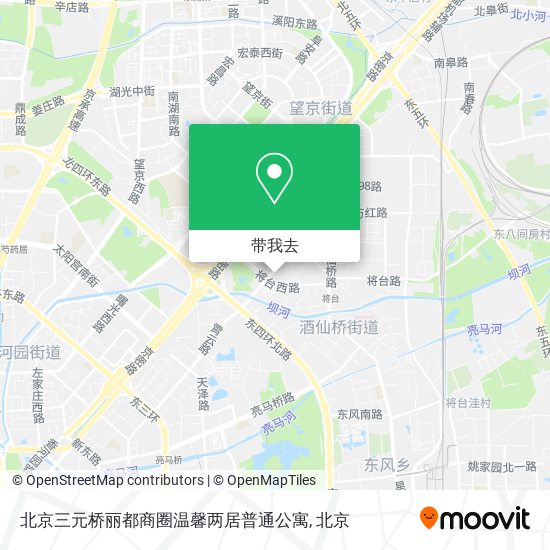 北京三元桥丽都商圈温馨两居普通公寓地图