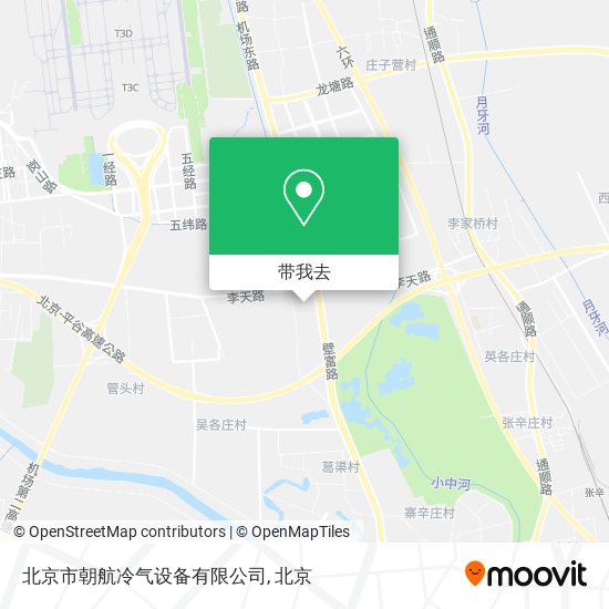 北京市朝航冷气设备有限公司地图