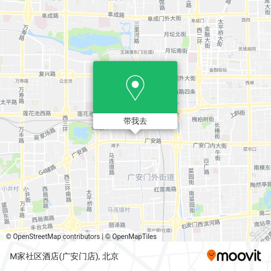 M家社区酒店(广安门店)地图
