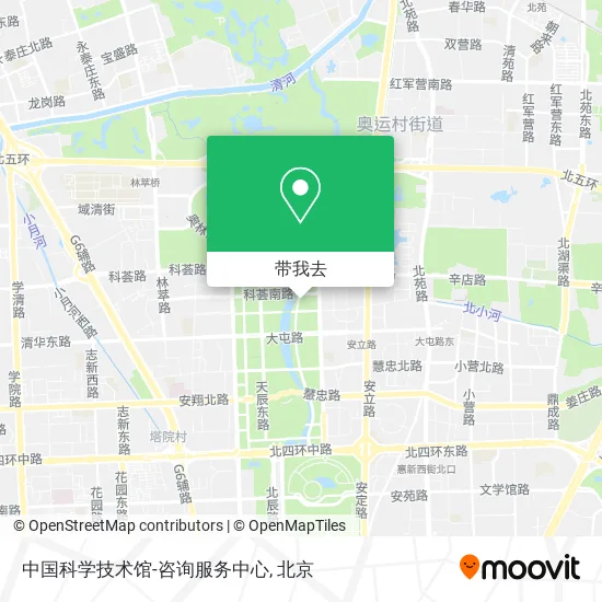 中国科学技术馆-咨询服务中心地图