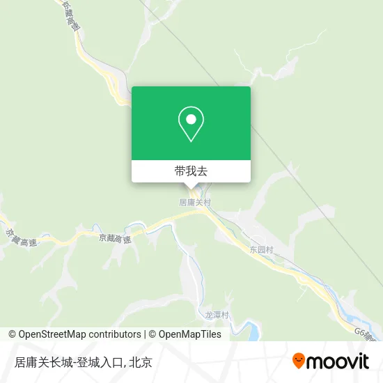 居庸关长城-登城入口地图