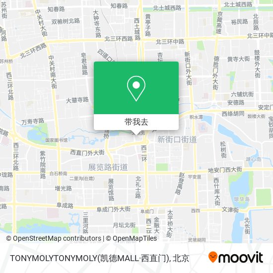 TONYMOLYTONYMOLY(凯德MALL·西直门)地图