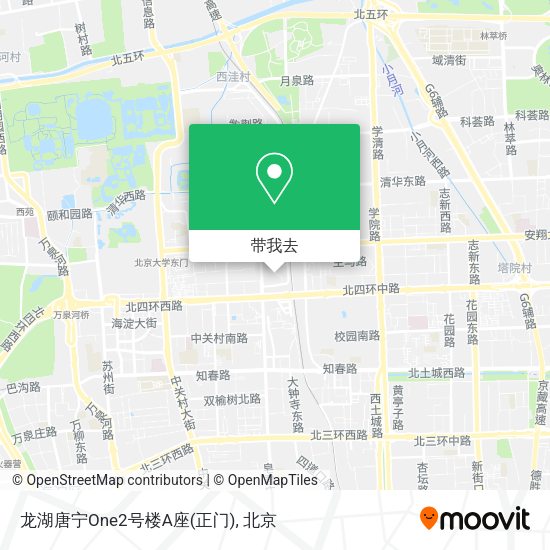 龙湖唐宁One2号楼A座(正门)地图