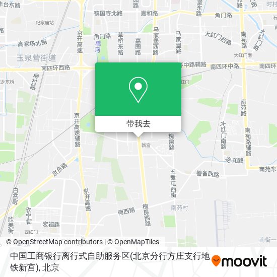 中国工商银行离行式自助服务区(北京分行方庄支行地铁新宫)地图