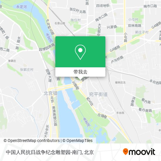 中国人民抗日战争纪念雕塑园-南门地图