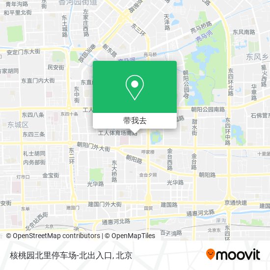 核桃园北里停车场-北出入口地图