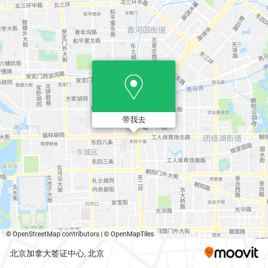 北京加拿大签证中心地图