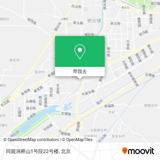 同观涧桥山1号院22号楼地图
