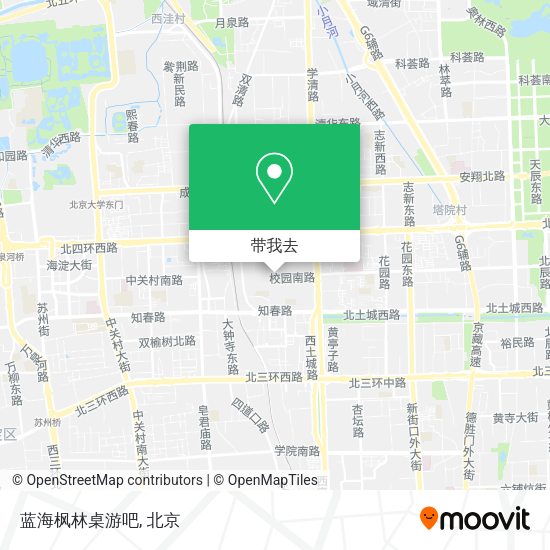 蓝海枫林桌游吧地图