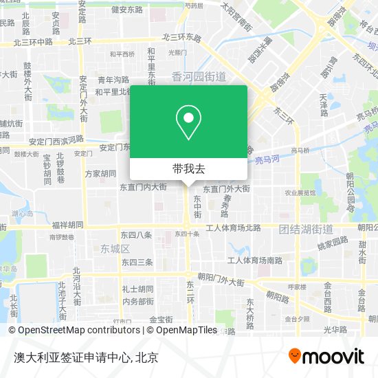 澳大利亚签证申请中心地图