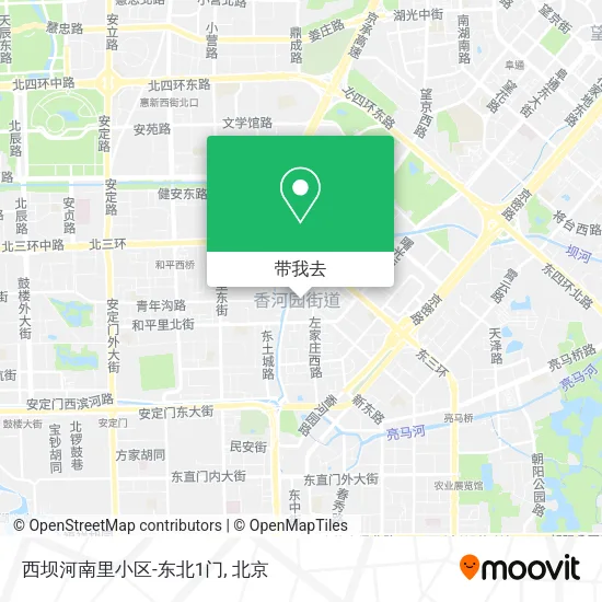 西坝河南里小区-东北1门地图