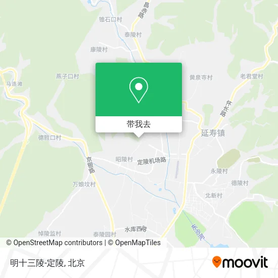 明十三陵-定陵地图