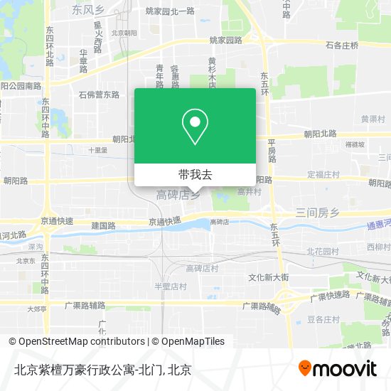 北京紫檀万豪行政公寓-北门地图