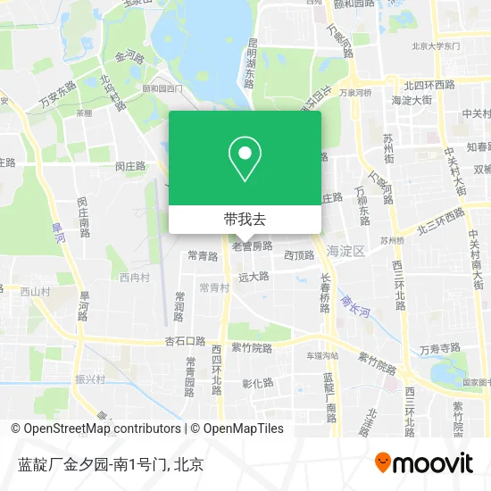 蓝靛厂金夕园-南1号门地图