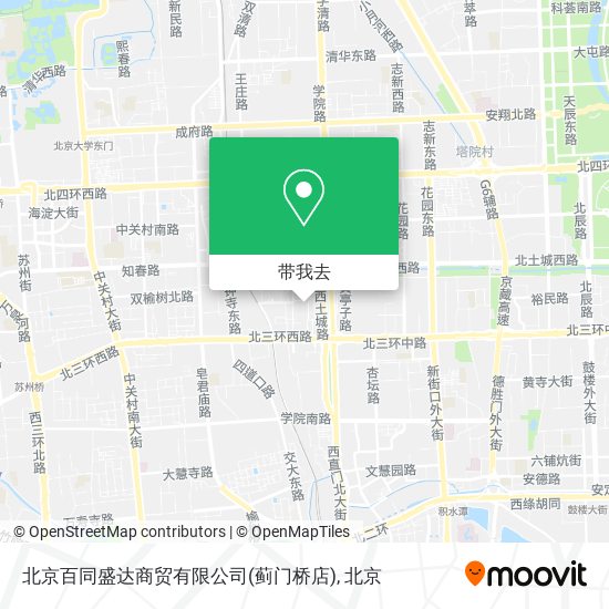 北京百同盛达商贸有限公司(蓟门桥店)地图