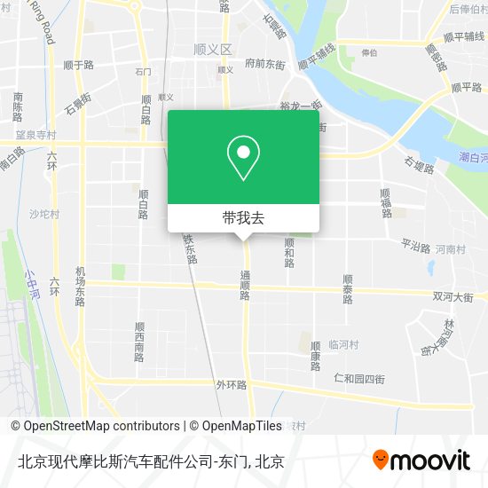 北京现代摩比斯汽车配件公司-东门地图