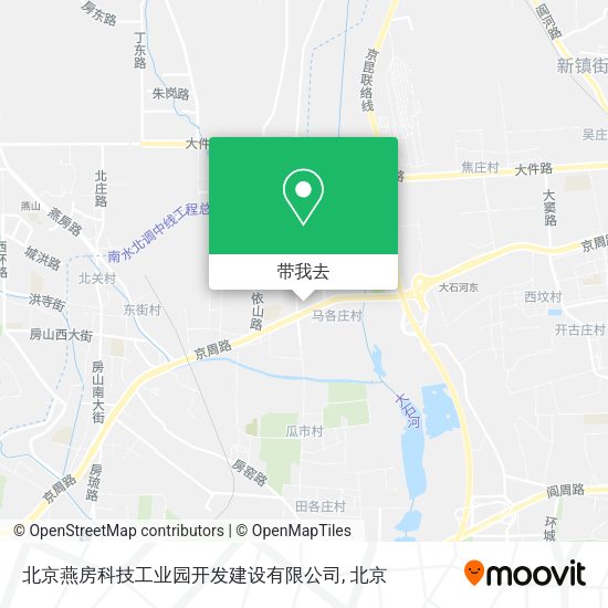 北京燕房科技工业园开发建设有限公司地图