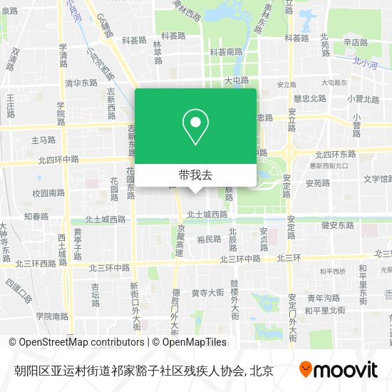 朝阳区亚运村街道祁家豁子社区残疾人协会地图