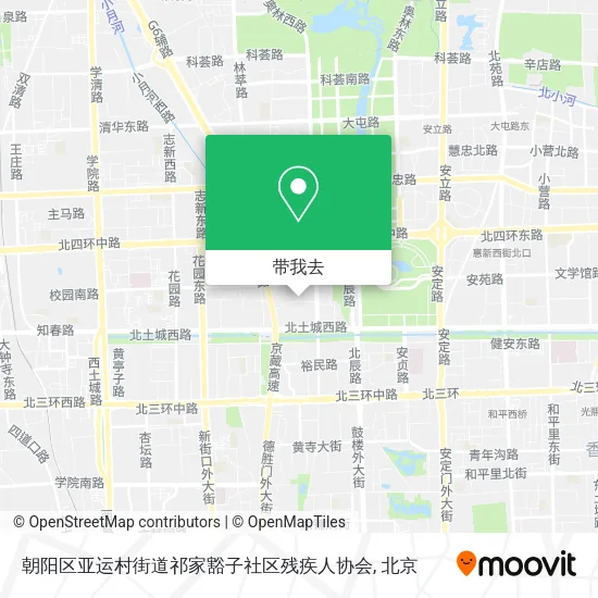 朝阳区亚运村街道祁家豁子社区残疾人协会地图
